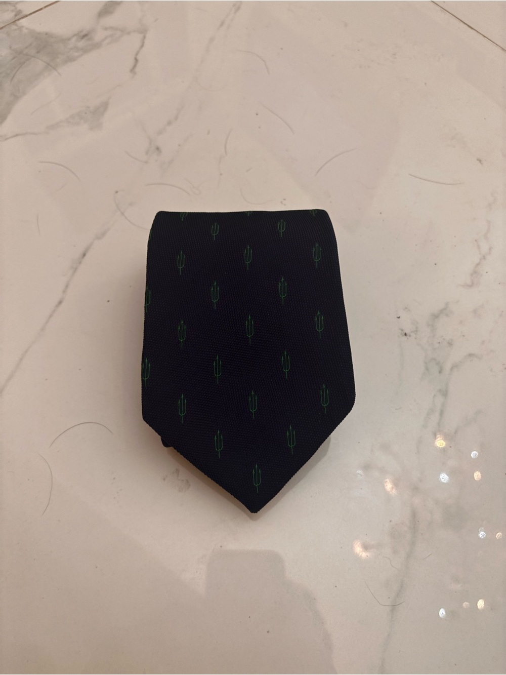 OXXFORD CLOTHES Tie (Navy/Green, Silk)